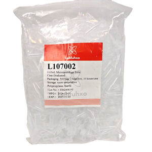 Labfuhxo 0.65mL Microcentrifuge Tubes w Safe-Lock Cap Pack of 500 Ct Sealed